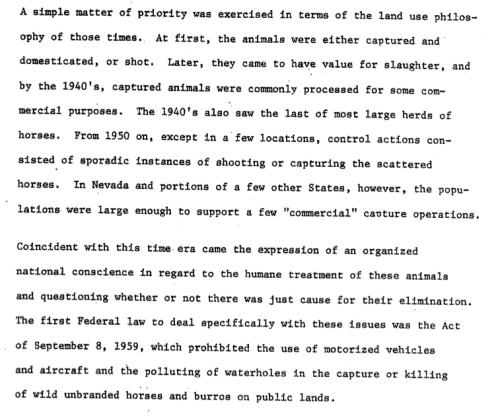 Excerpt of section "Brief history..." in the first report to Congress of 1974.